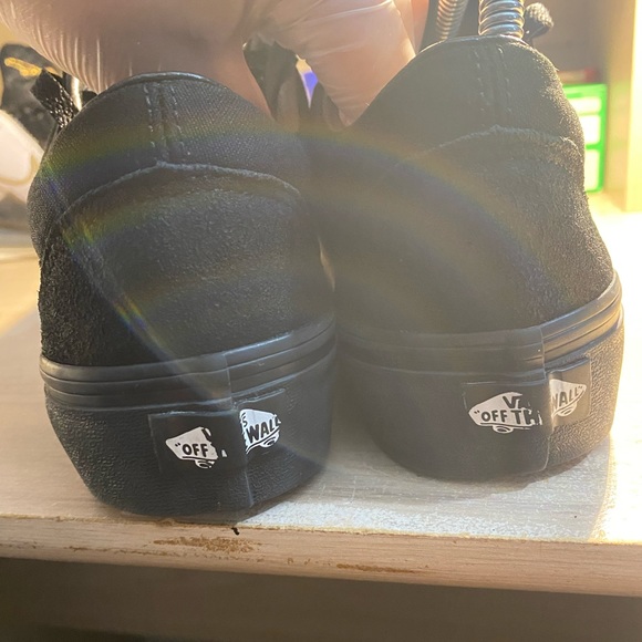 All black vans. Thick soles. Size 7.5 men’s 9 women’s barely worn. Authentic! - Picture 12 of 12